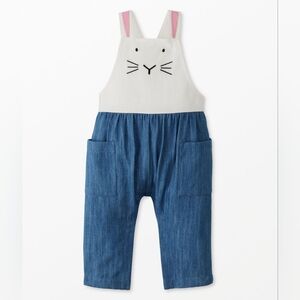 Hanna Andersson Bunny Overalls Easter 6-12m